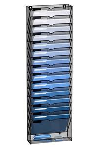 lot 162 image: New DALTACK Wall File Holder 16 Tier Hanging Wall File Organizer $54.99 Retail B