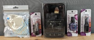 lot 110G image: Brand New Colormates Makeup Lipstick & Lipliner Pencil, Nail Polish, Lipstick, Beauty 360 Facial Cleansing Sponge and Makeup Brushes in Keepsake Tin N