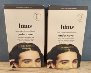 lot 62G image: 2 Brand New Hims Under Cover Color & Conditioner for Men Rich Black N