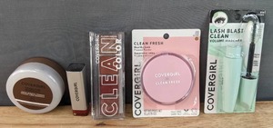 lot 175G image: Brand New Covergirl Trublend Minerals Loose Mineral Powder, Lipstick, Clean Fresh Clean Color Eyeshadow, Clean Fresh Pressed Powder and Lash Blast Clean Volume Mascara N