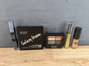 lot 566 image: Brand New Assorted Revlon Makeup - Eyeshadow, Liquid Highlighter, and more N
