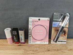 lot 571 image: Brand New CoverGirl Makeup Lipstick, Pressed Powder, Mascara and More N