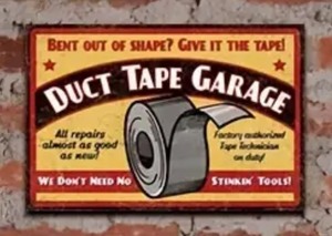 lot 40H image: Brand New Duct Tape Garage Aluminum Sign N