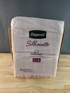 lot 88B image: Brand New Depend Silhouette Adult Incontinence & Postpartum Bladder Leak Underwear for Women, Size Large, Pink, 52 Count B