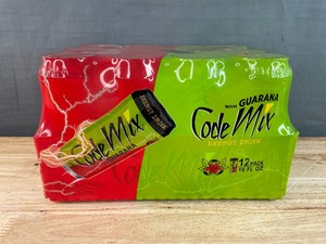lot 56A image: 12 Brand New Case of Code Mix Guarna Energy Drinks 16oz Cans N