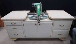 HITACHI 10" (255mm) C10FS SLIDE COMPOUND SAW + WOODEN TABLE