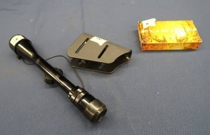 lot 12 image: 308 WIN 165 GRAIN AMMO  SWIFT SCOPE 3 BY 9  GUN MOUNT