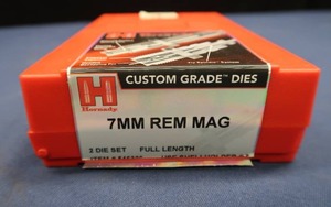 lot 16 image: HORNADY CUSTOM GRADE 7MM REM MAG. RELOADING DIES