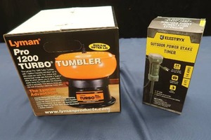 lot 21 image: LYMAN PRO 1200 TURBO TUMBLER  OUTDOOR TIMER STAKE