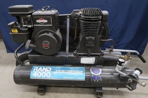 lot 27 image: RAND 4000 5 HP AIR COMPRESSOR