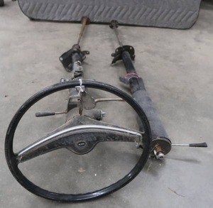 lot 58 image: VINTAGE STEERING COLUMNS