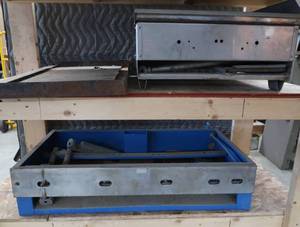 lot 72 image: STAINLESS STEEL FLAT TOP GRILL PARTS