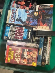 lot 83 image: Tub Full of VHS Movies  many collections