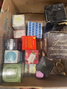 lot 68 image: Box Full Of Collectable Avon Bottles