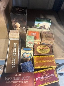 lot 69 image: Box Full Of Collectable Avon Bottles
