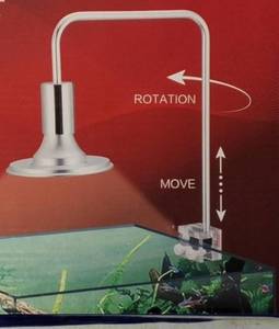 lot 2 image: LED Aquarium Lamp 20W White   Dim 12D x 17W x 8H