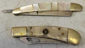 lot 26 image: Frost Cutlery Knives  (1) Whitetail Cutlery - WT 1480XH (1) Steel Warrior Straight Razor