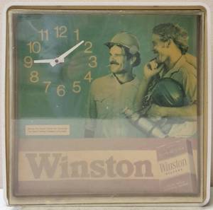 lot 49 image: Winston Cigarettes Clock