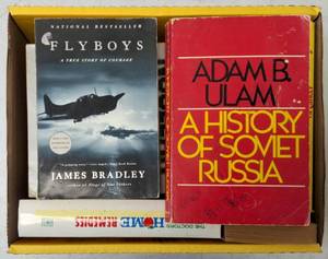 lot 58 image: Flyboys, A History of Soviet Russia & More Books (View Photos to View Books in Box)
