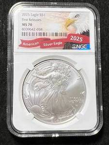 2025 AMERICAN SILVER EAGLE NGC MS70