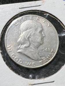 lot 30 image: 1948-D US FRANKLIN HALF DOLLAR