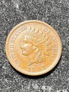 lot 34 image: 1897 US INDIAN HEAD CENT AU