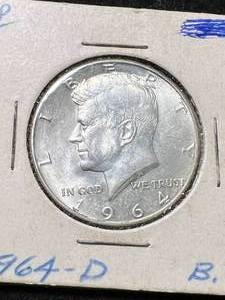 lot 36 image: 1964 US KENNEDY HALF DOLLAR BU