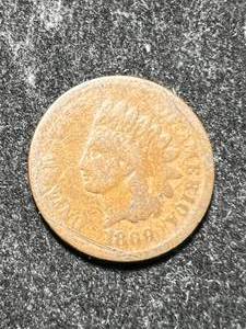 lot 38 image: 1869 US INDIAN HEAD CENT