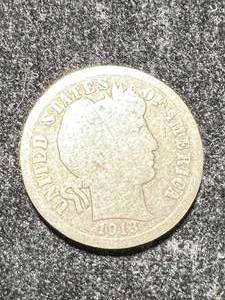 lot 43 image: 1913 US BARBER DIME