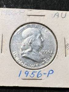lot 44 image: 1956 US FRANKLIN HALF DOLLAR AU