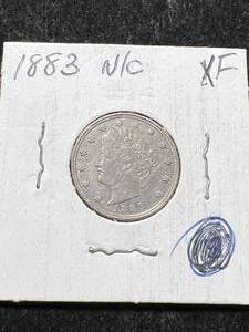 lot 51 image: 1883 NC US LIBERTY NICKEL XF