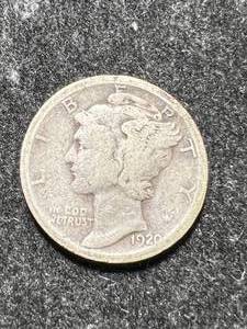 lot 65 image: 1920-S US MERCURY DIME