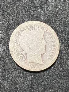 lot 75 image: 1904-S US BARBER DIME