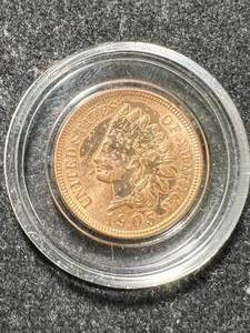 lot 76 image: 1905 US INDIAN HEAD CENT IN AIRTITE