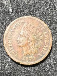lot 93 image: 1870 US INDIAN HEAD CENT