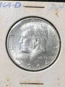 lot 95 image: 1964-D US KENNEDY HALF DOLLAR BU