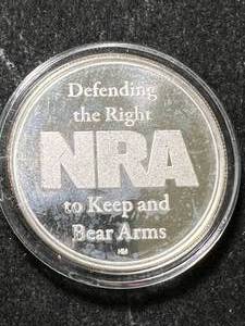 lot 97 image: 1 TROY OZ .999 FINE SILVER NRA ROUND IN AIRTITE