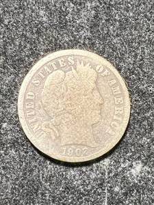 lot 103 image: 1902 US BARBER DIME