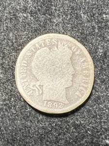 lot 107 image: 1892 US BARBER DIME