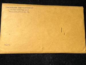 lot 117 image: 1962 US PROOF SET IN ORIGINAL ENVELOPE