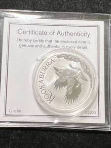 lot 121 image: 1 TROY OZ .999 FINE SILVER 2024 AUSTRALIAN KOOKABURRA