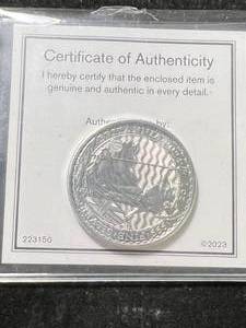 lot 122 image: 2024 BRITTANIA 1 TROY OZ .999 FINE SILVER