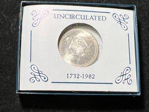 lot 123 image: 1982 US WASHINGTON COMMEM HALF DOLLAR