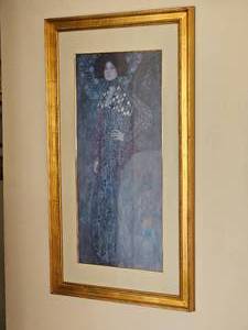 lot 34 image: Professionally Framed Print of Emilie Flge by Gustav Klimt