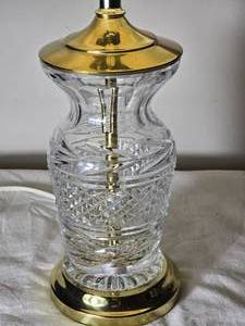 lot 58 image: Glistening Vintage Waterford Crystal Table Lamp