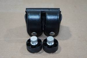 lot 89 image: HKS 57 Revolver Speedloaders with Leather Pouch