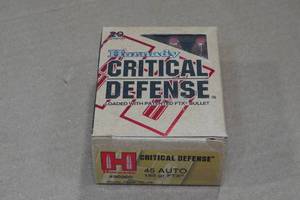 lot 131 image: 20 Hornady Critical Defense .45 Auto 185 Gr FTX Ammo