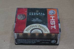 lot 167 image: 20 Federal Personal Defense 9mm Luger 124 Gr HST JHP Ammo