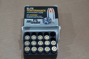 lot 177 image: 14 Sig Sauer V-Crown 9mm 124 Gr JHP Ammo