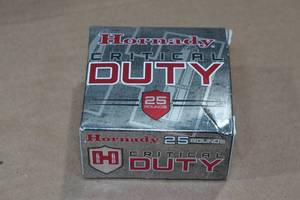 lot 185 image: 25 Hornady Critical Duty 9mm Luger P 135 Gr FlexLock Ammo